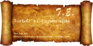Turbéki Eszmeralda névjegykártya